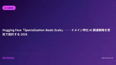 Hugging Face「Specialization Beats Scale」── ドメイン特化 AI 調達戦略を受託で設計する 2026