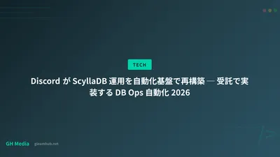 Discord が ScyllaDB 運用を自動化基盤で再構築 ─ 受託で実装する DB Ops 自動化 2026