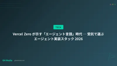 Vercel Zero が示す「エージェント言語」時代 ─ 受託で選ぶエージェント実装スタック 2026