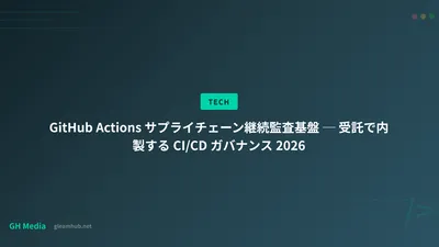 GitHub Actions サプライチェーン継続監査基盤 ─ 受託で内製する CI/CD ガバナンス 2026