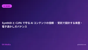 SynthID と C2PA で守る AI コンテンツの信頼 ─ 受託で設計する来歴・電子透かしガバナンス