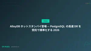 AlloyDB ホットスタンバイ登場 — PostgreSQL の高速 DR を受託で標準化する 2026