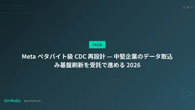 Meta ペタバイト級 CDC 再設計 — 中堅企業のデータ取込み基盤刷新を受託で進める 2026