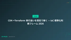CDK→Terraform 移行迷いを受託で解く — IaC 標準化判断フレーム 2026