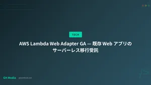 AWS Lambda Web Adapter GA — 既存 Web アプリのサーバーレス移行受託