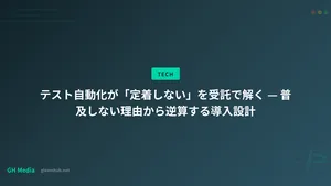 テスト自動化が「定着しない」を受託で解く — 普及しない理由から逆算する導入設計