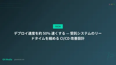 デプロイ速度を約 50% 速くする — 受託システムのリードタイムを縮める CI/CD 改善設計
