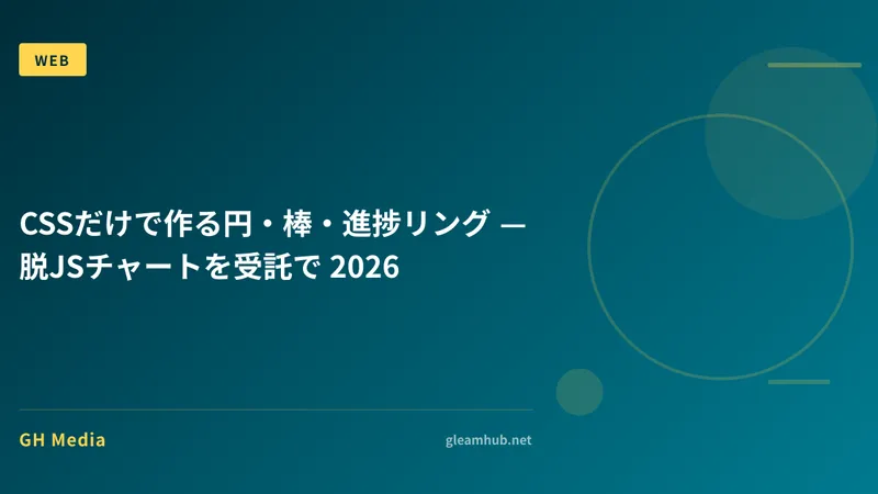CSSだけで作る円・棒・進捗リング — 脱JSチャートを受託で 2026