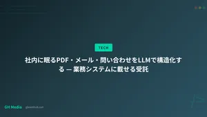 社内に眠るPDF・メール・問い合わせをLLMで構造化する — 業務システムに載せる受託