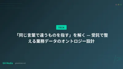 「同じ言葉で違うものを指す」を解く — 受託で整える業務データのオントロジー設計
