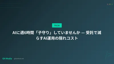 AIに週6時間「子守り」していませんか — 受託で減らすAI運用の隠れコスト