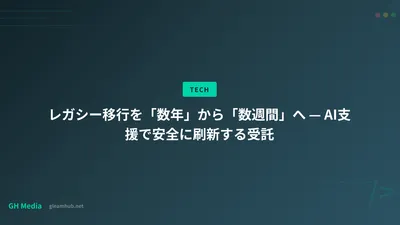 レガシー移行を「数年」から「数週間」へ — AI支援で安全に刷新する受託