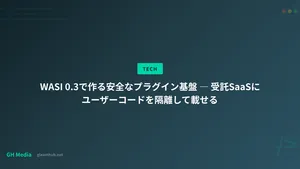 WASI 0.3で作る安全なプラグイン基盤 ― 受託SaaSのコード隔離実行