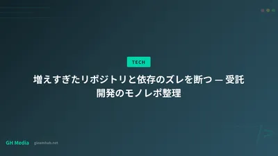 増えすぎたリポジトリと依存のズレを断つ — 受託開発のモノレポ整理