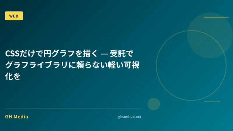 CSSだけで円グラフを描く — 受託でグラフライブラリに頼らない軽い可視化を