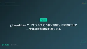 git worktree で「ブランチ切り替え地獄」から抜け出す — 受託の並行開発を速くする