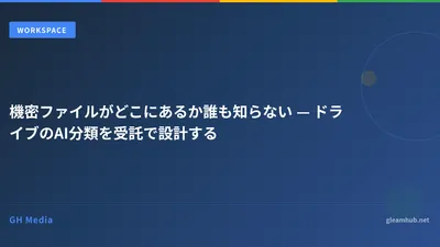 機密ファイルがどこにあるか誰も知らない — ドライブのAI分類を受託で設計する