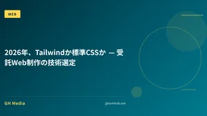 2026年、Tailwindか標準CSSか — 受託Web制作の技術選定