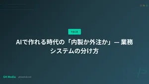 AIで作れる時代の「内製か外注か」— 業務システムの分け方