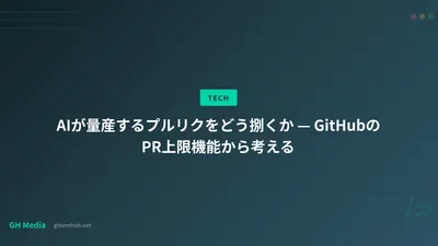 AIが量産するプルリクをどう捌くか — GitHubのPR上限機能から考える