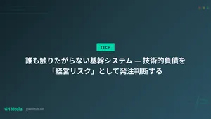 誰も触りたがらない基幹システム — 技術的負債を「経営リスク」として発注判断する