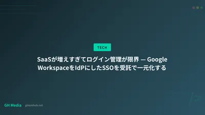 SaaSが増えすぎてログイン管理が限界 — Google WorkspaceをIdPにしたSSOを受託で一元化する