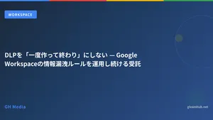 DLPを「一度作って終わり」にしない — Google Workspaceの情報漏洩ルールを運用し続ける受託