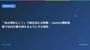 「あの資料どこ？」で毎日消える時間 — Gemini横断検索で社内文書を探せるようにする受託