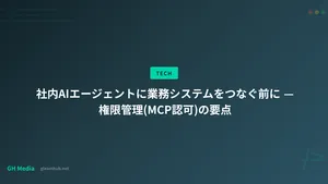社内AIエージェントに業務システムをつなぐ前に — 権限管理(MCP認可)の要点
