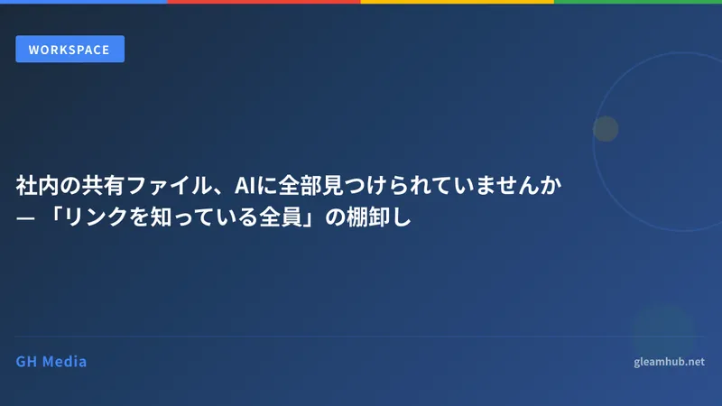 社内の共有ファイル、AIに全部見つけられていませんか — 「リンクを知っている全員」の棚卸し