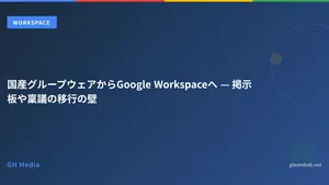 国産グループウェアからGoogle Workspaceへ — 掲示板や稟議の移行の壁