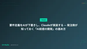 要件定義をAIが下書きし、Claudeが実装する — 発注側が知っておく「AI前提の開発」の進め方