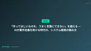 「作ってほしいものを、うまく言葉にできない」を越える — AIが要件定義を助ける時代の、システム開発の頼み方