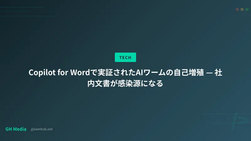 Copilot for Wordで実証されたAIワームの自己増殖 — 社内文書が感染源になる