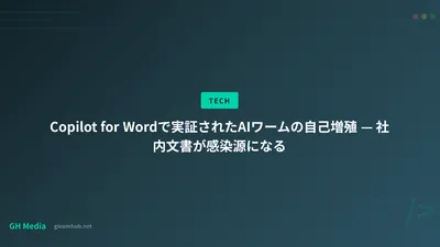 Copilot for Wordで実証されたAIワームの自己増殖 — 社内文書が感染源になる