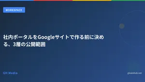 社内ポータルをGoogleサイトで作る前に決める、3層の公開範囲