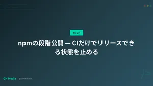 npmの段階公開 — CIだけでリリースできる状態を止める