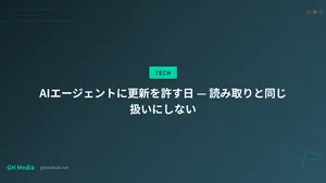 AIエージェントに更新を許す日 — 読み取りと同じ扱いにしない