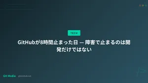 GitHubが8時間止まった日 — 障害で止まるのは開発だけではない