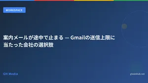 案内メールが途中で止まる — Gmailの送信上限に当たった会社の選択肢