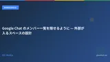 Google Chat のメンバー一覧を隠せるように — 外部が入るスペースの設計