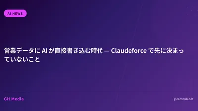 営業データに AI が直接書き込む時代 — Claudeforce で先に決まっていないこと