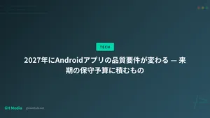 2027年にAndroidアプリの品質要件が変わる — 来期の保守予算に積むもの