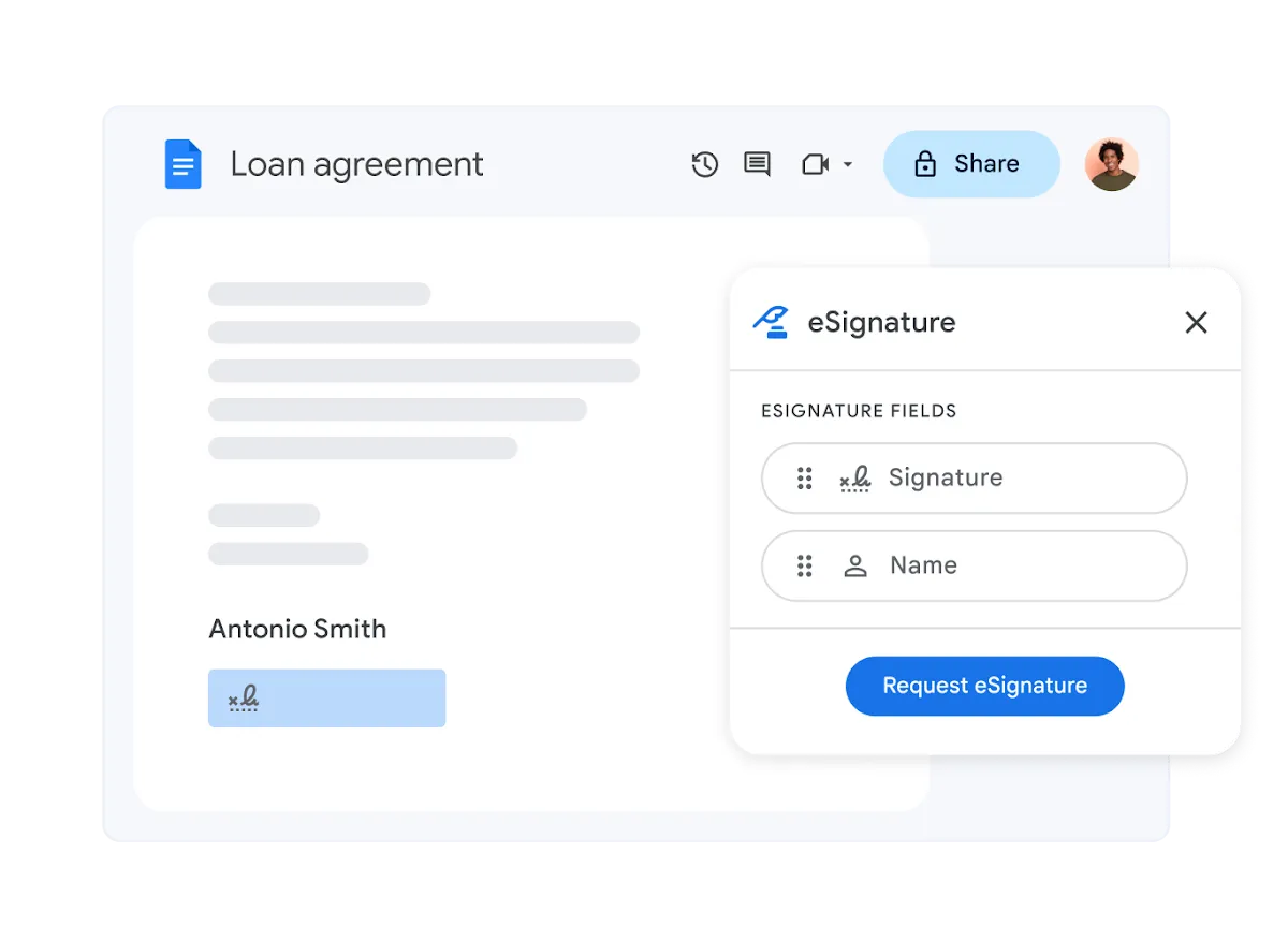 署名項目の配置